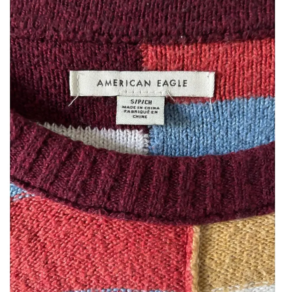 American Eagle Multi Stripped Pullover Crewneck Sweater
